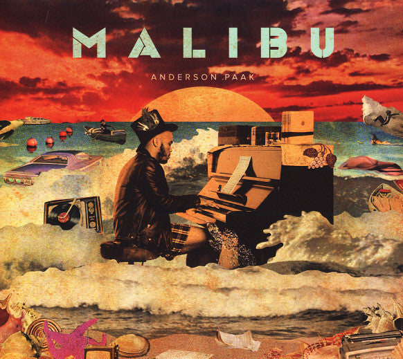 Album cover for Anderson .Paak’s “Malibu” featuring a collage of images.