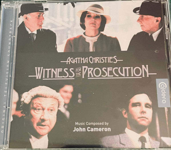 CD cover for "Witness For The Prosecution" soundtrack, featuring character portraits.