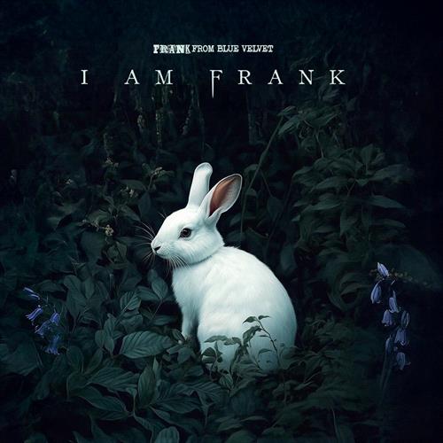 CD cover: white rabbit in dark foliage, text "I AM FRANK".