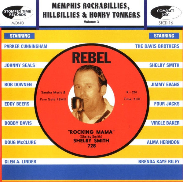 CD cover for “Memphis Rockabillies Vol 3” featuring Shelby Smith’s portrait.