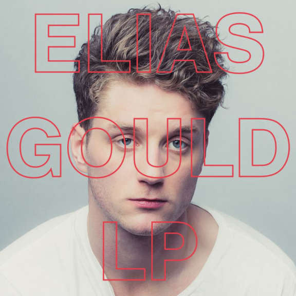 Portrait of Elias Gould with red text overlaying a white background.
