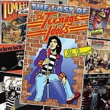 Record cover featuring a comic-book style illustration of a singer with a microphone.