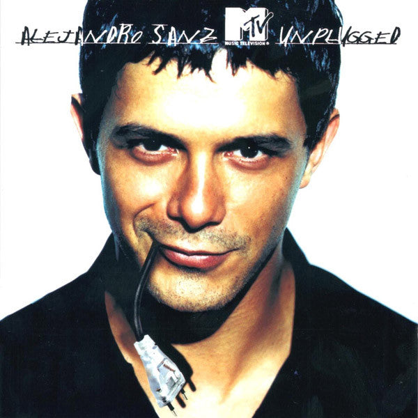 Alejandro Sanz “MTV Unplugged” CD cover featuring a portrait of the artist.