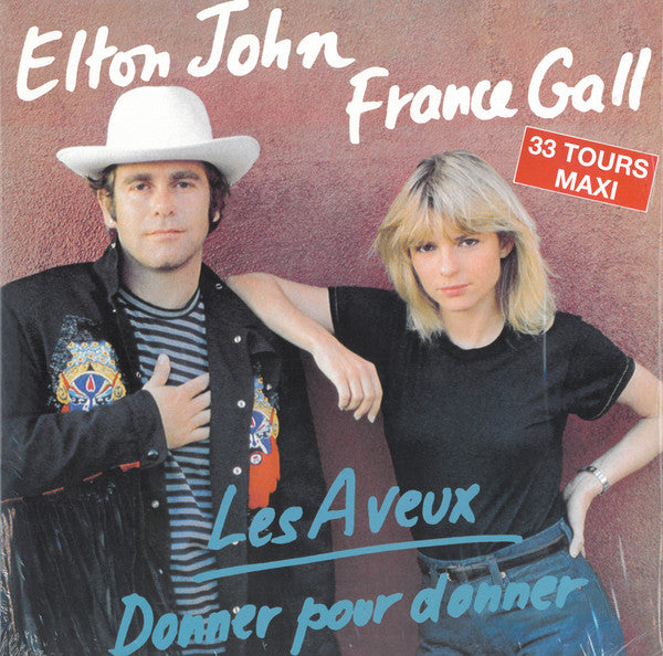 Elton John and France Gall album cover, "Les Aveux & Donner Pour Donner.