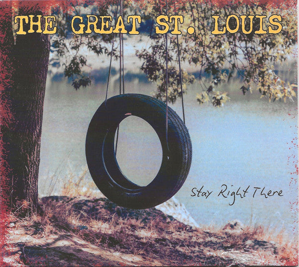 CD cover: tire swing hangs over water with blurred trees.