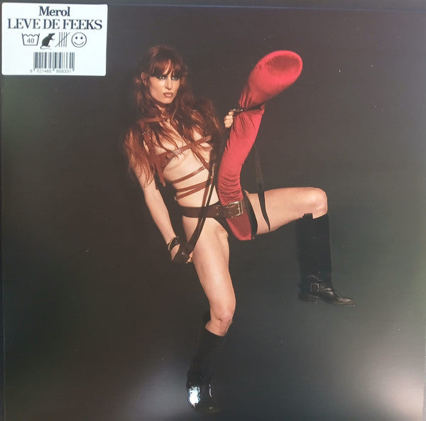 Vinyl record cover featuring a woman in red boots and minimal clothing.