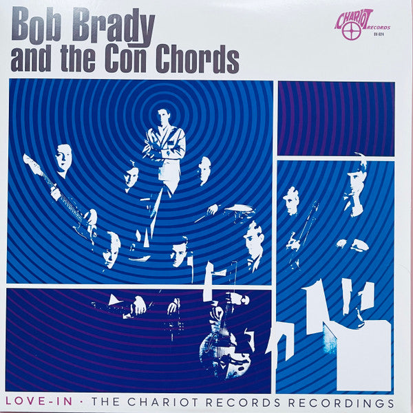 Record album cover featuring Bob Brady and The Con Chords in white silhouettes.