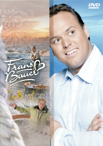 DVD cover featuring Frans Bauer smiling, fishing, and snowy landscapes.