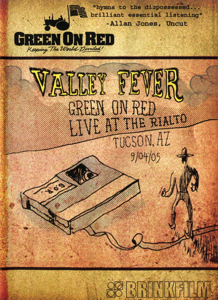 DVD cover for "Valley Fever" live concert film, sketched style.