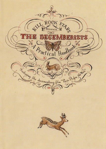 DVD cover for "A Practical Handbook" by The Decemberists, with animal illustrations.