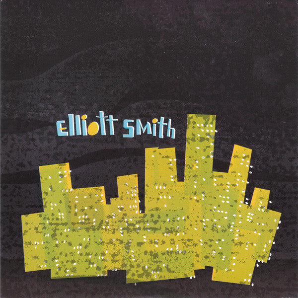 Elliott Smith album cover: yellow city skyline on a dark background.