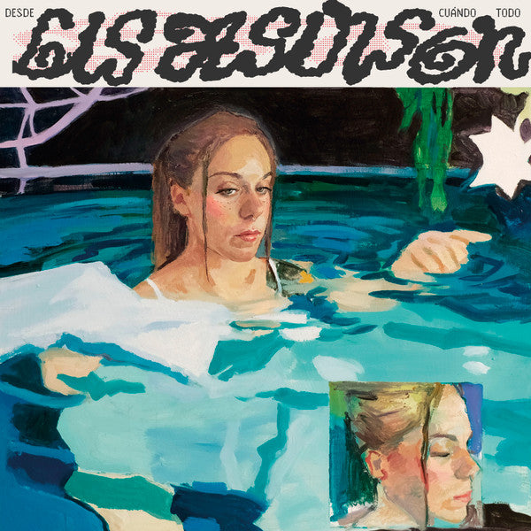 Vinyl album cover: painted portrait of a woman in blue water.