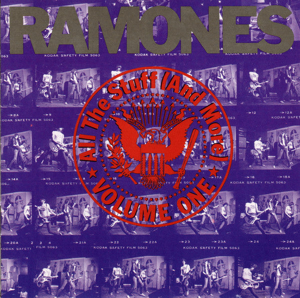 Ramones "All The Stuff Vol. I" CD cover with filmstrip and seal.