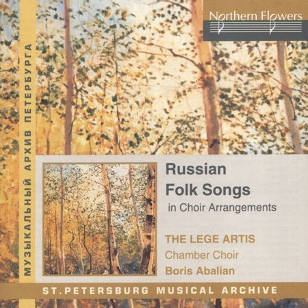 CD cover: birch trees, text “Russian Folk Songs” and “The Lege Artis”.