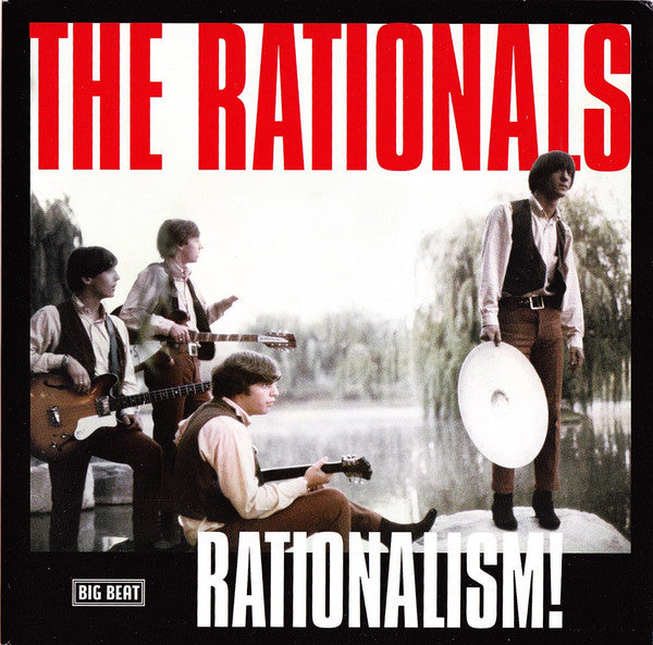 Vinyl record cover featuring a 1960s band, The Rationals, in a rural setting.