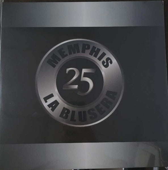 Black vinyl record cover with silver text: "Memphis 25 La Blusera".