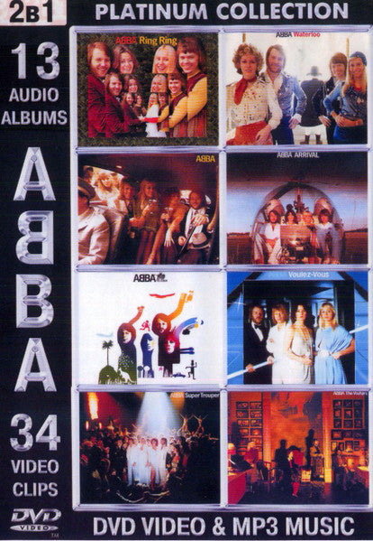 ABBA Platinum Collection DVD cover with images of the band and album art.