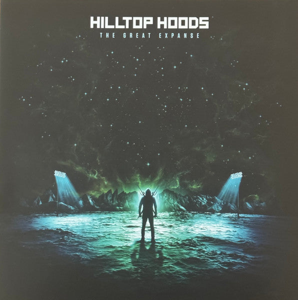 Hilltop Hoods’ “Great Expanse” vinyl cover: a figure under a starry sky.