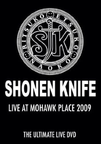DVD cover for Shonen Knife’s “Live At Mohawk Place 2009” with band logo.
