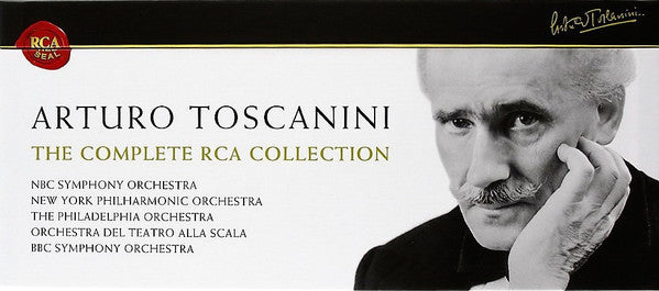 DVD cover featuring black and white portrait of Arturo Toscanini, conductor.