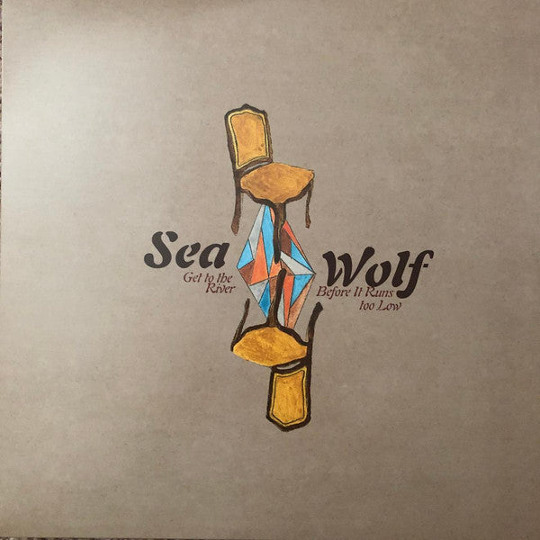 Record cover with illustration of two chairs and colorful, fractured center.
