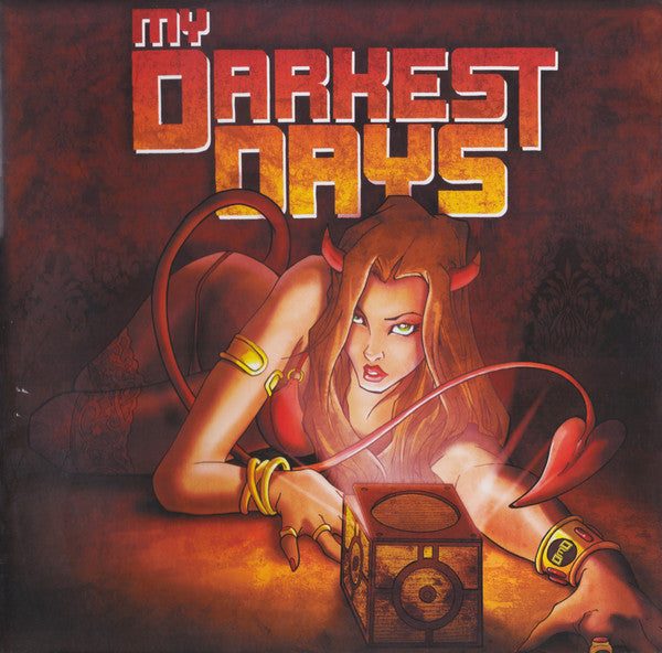 Album cover for “My Darkest Days” featuring a woman and devil imagery.