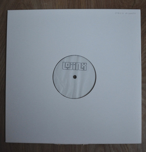 White vinyl record in a white sleeve with a circular logo.
