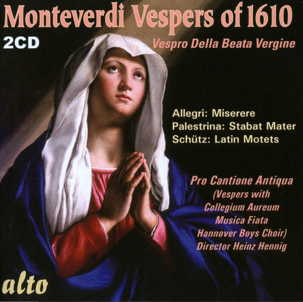 CD cover: Painting of the Virgin Mary, text listing composers and performers.