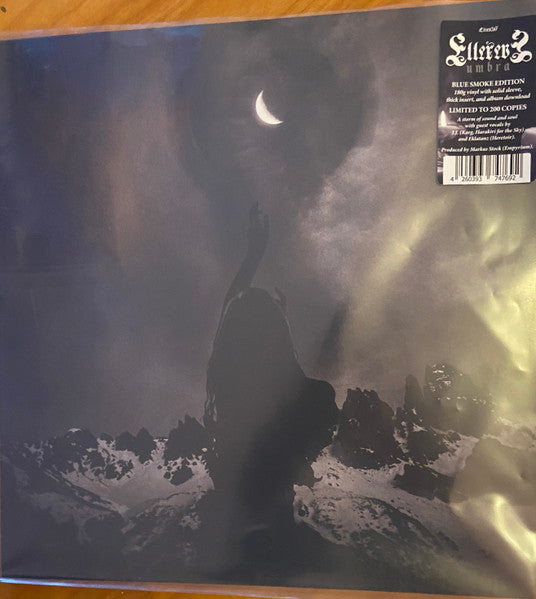 Ellereve Umbra vinyl album cover with a silhouetted figure and moon.