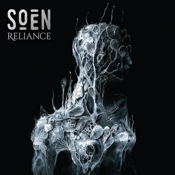Soen’s “Reliance” vinyl album cover: a ghostly figure formed from flora.