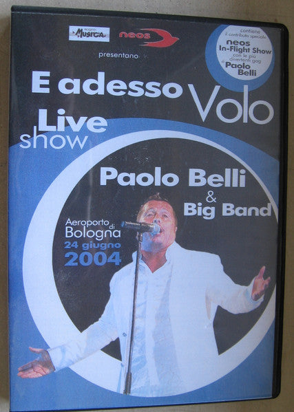 DVD cover featuring Paolo Belli singing into a microphone in a white suit.