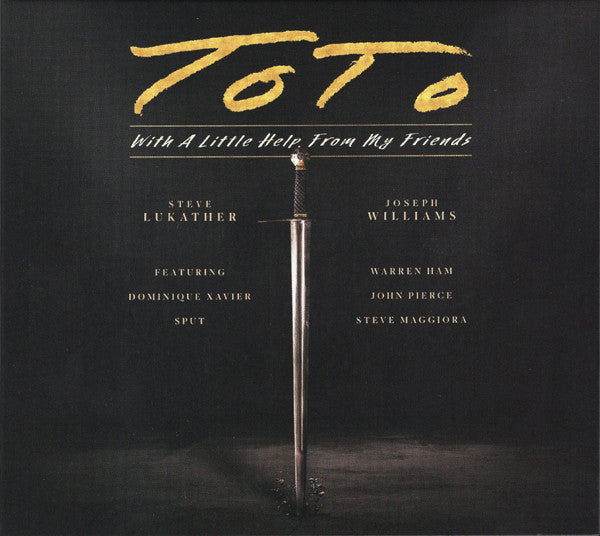 Black album cover for “Toto” with a sword and gold lettering.