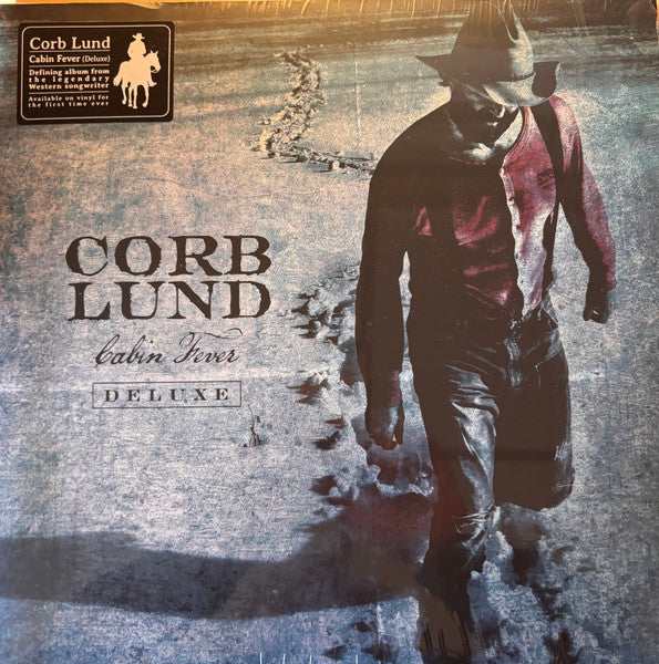 Corb Lund “Cabin Fever Deluxe” vinyl record cover with a cowboy image.
