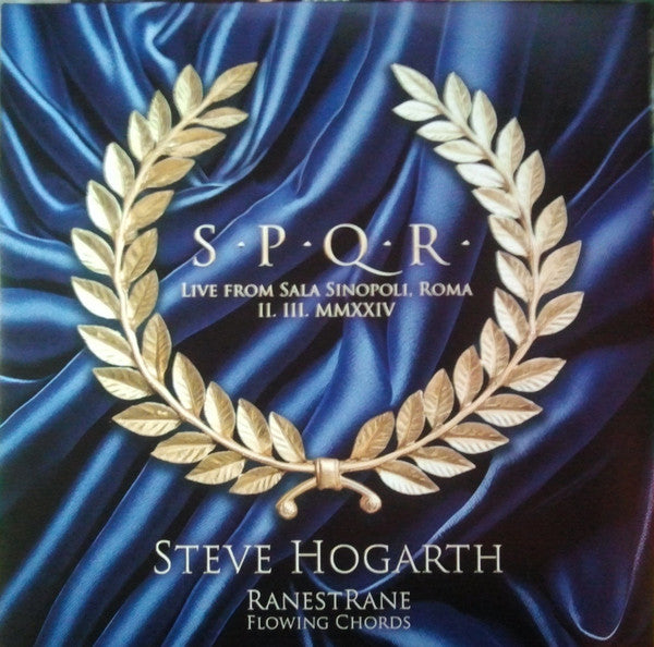 Album cover for Steve Hogarth’s “SQPR” with gold laurel wreath design.