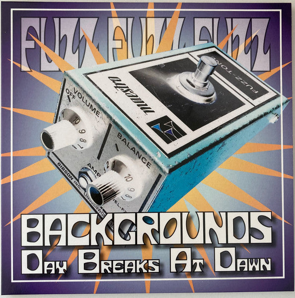 Vinyl record cover: blue radio with radiating orange lines and text.