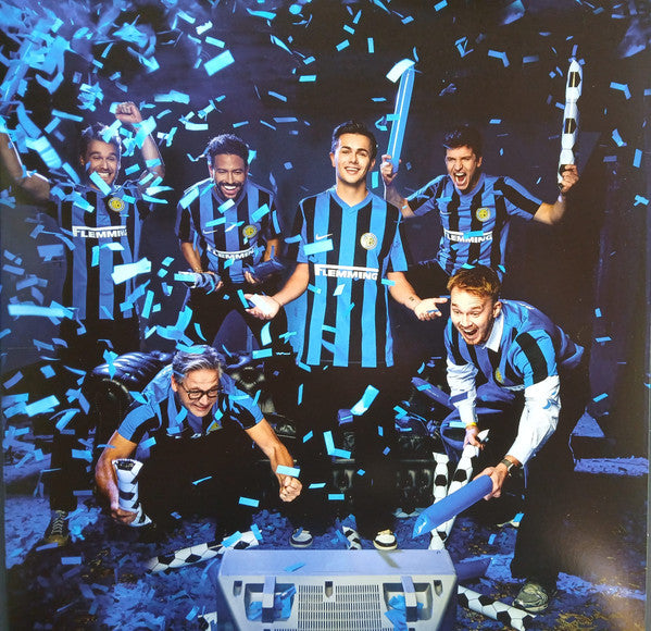 Vinyl album cover featuring a group of people celebrating with confetti.
