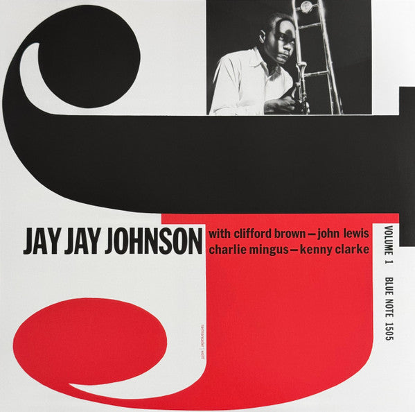 Album cover for J.J. Johnson featuring a trombonist in black and white.