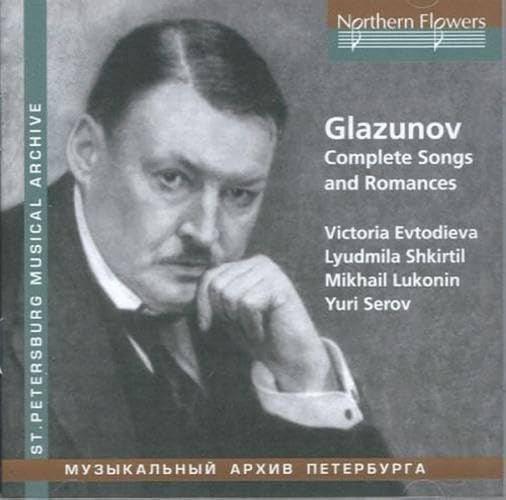 CD cover featuring a black and white portrait of composer Alexander Glazunov.