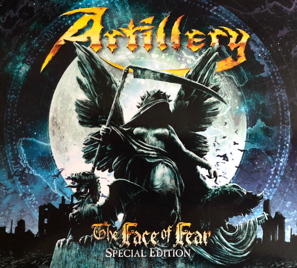 Artillery album cover: grim reaper on horseback against a moonlit sky.