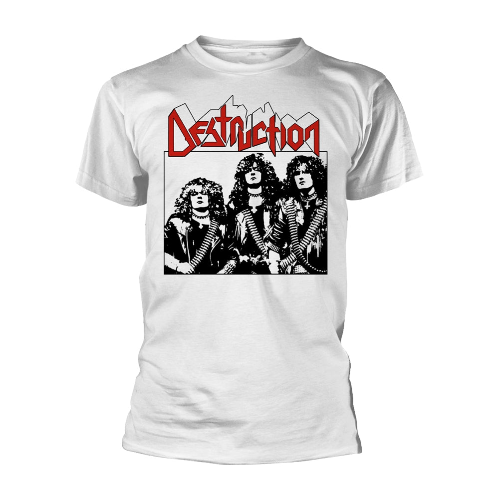 Destruction T Shirt Alt Photo Band Logo Official Mens White XL