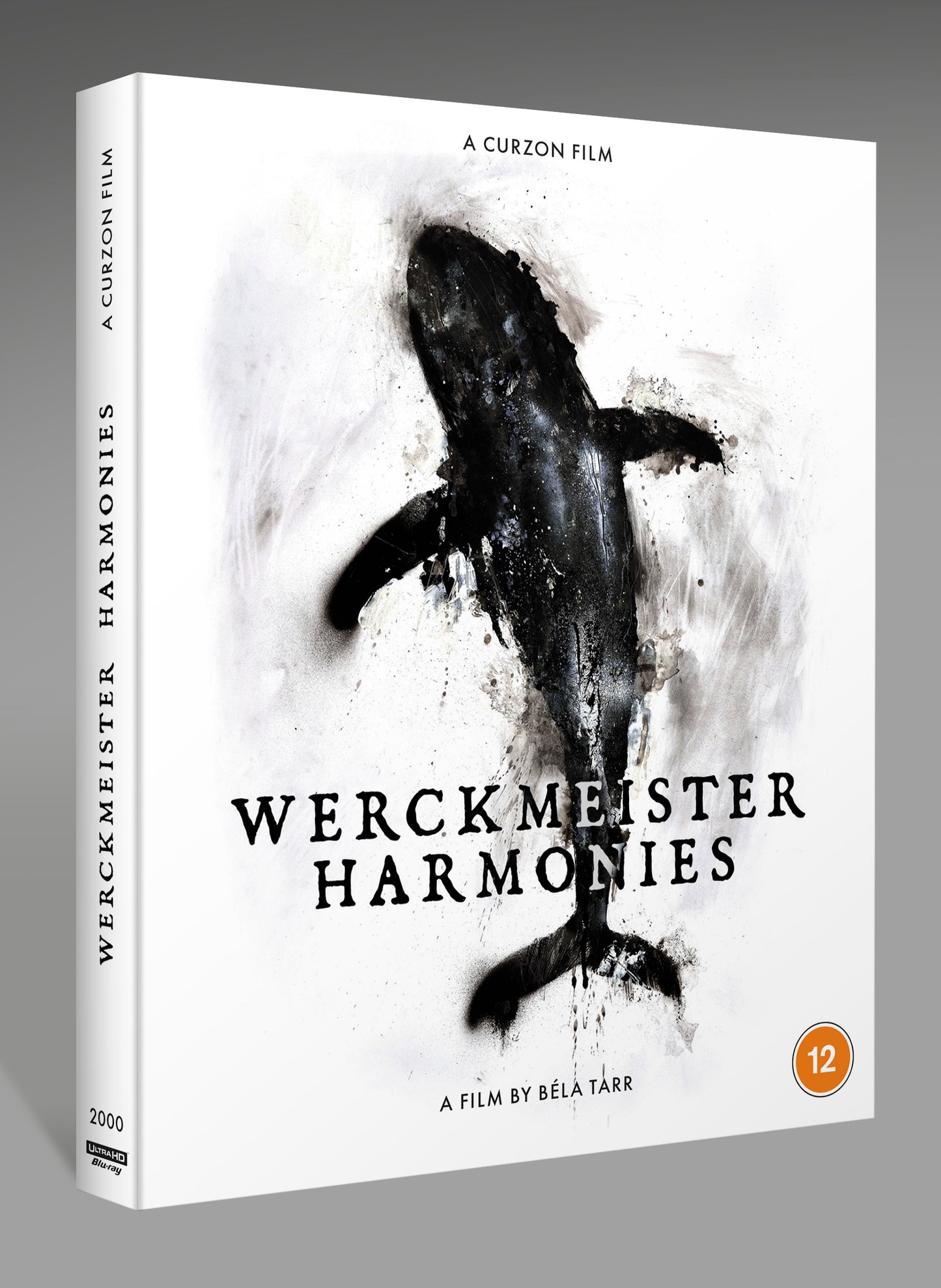 Blu-ray case cover featuring a black ink illustration of a whale on white background.