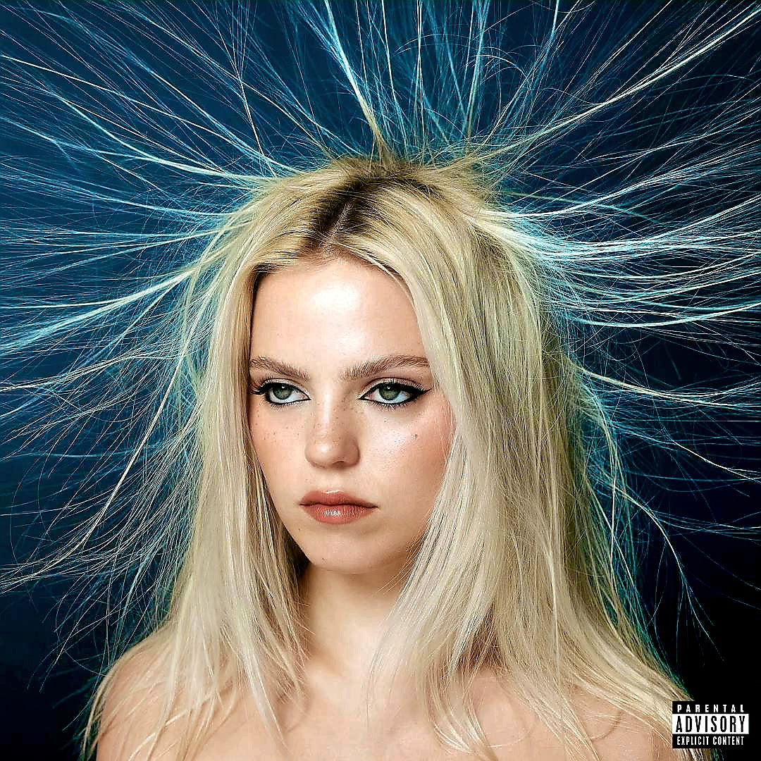 Reneé Rapp album cover: blonde woman with radiating hair spikes.