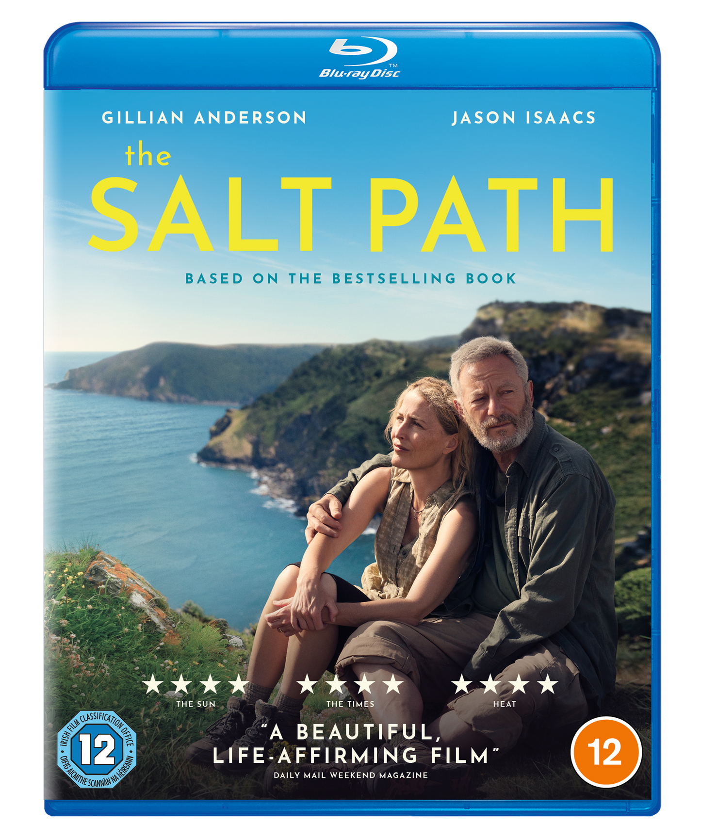 Blu-ray cover for "The Salt Path" featuring a couple by the sea.