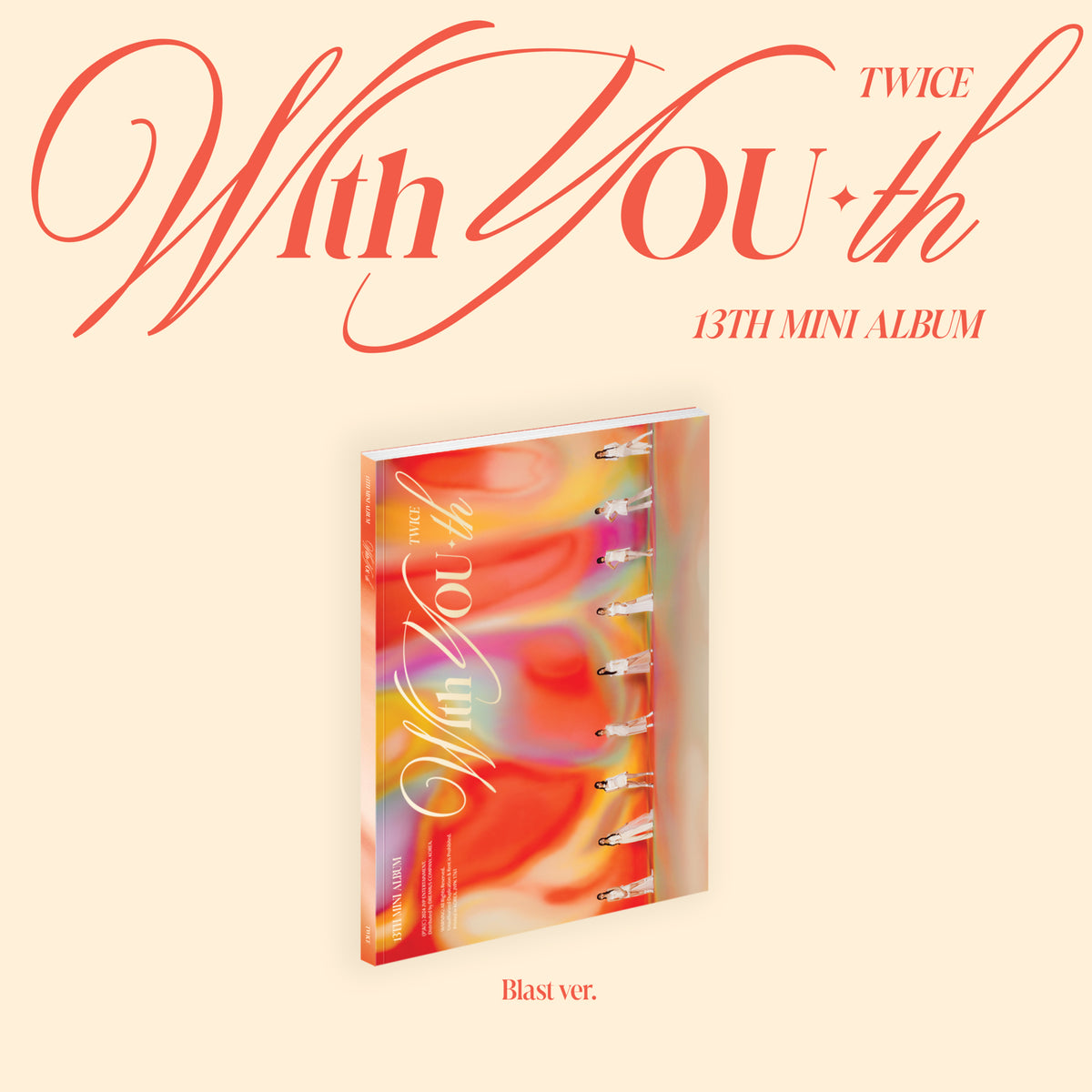 Twice “With You-th” CD album cover, red spine, cursive title.