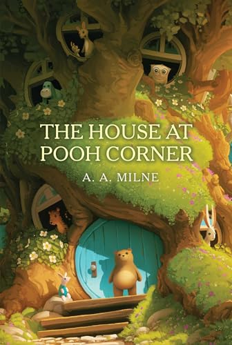 Book cover featuring Winnie-the-Pooh’s house built into a large tree.