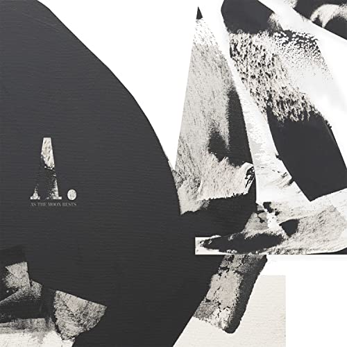 Vinyl record with abstract black and white textured collage cover art.