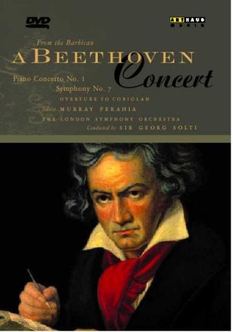 The alt text for the image is: "DVD cover featuring a portrait of Beethoven holding a quill pen."
