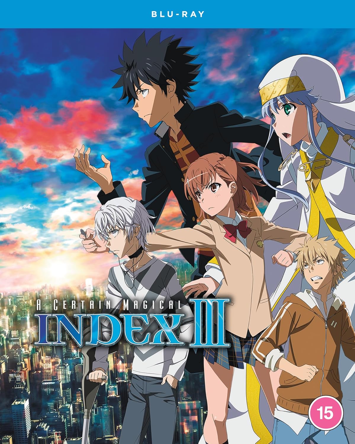 Blu-ray cover for "A Certain Magical Index III" featuring anime characters.