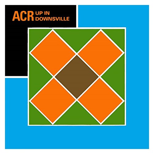 Album cover for A Certain Ratio’s “Up In Downsville” with geometric shapes.