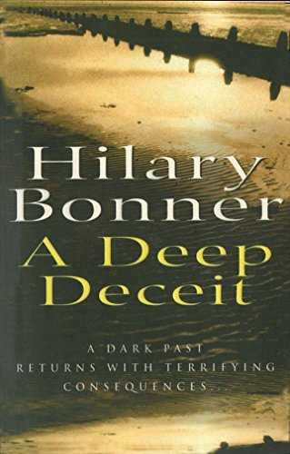 Book cover for "A Deep Deceit" by Hilary Bonner, featuring a pier.